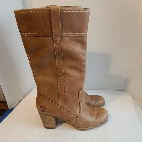 Timberland Rudston Pull On Leather Suede Weatherproof Heeled Boots Shoe Size 9.5 - Picture 3 of 7